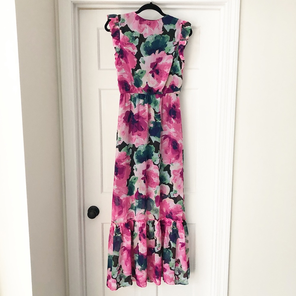 Nicole Miller Studio | Ruffle Sleeve Maxi DressNWT - Picture 7 of 8